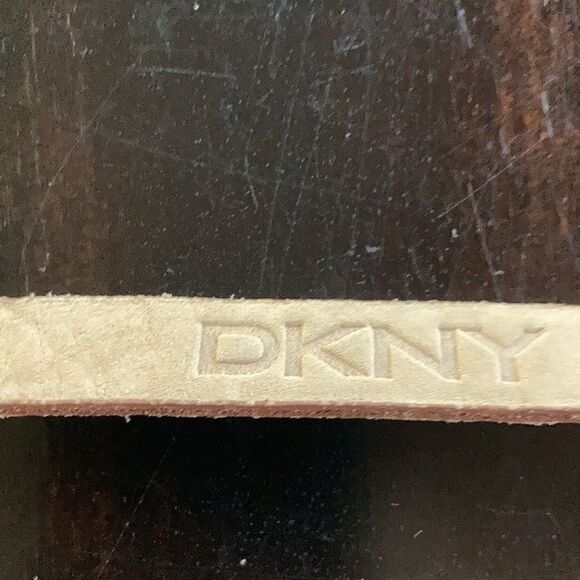 DKNY Italian calf animal print Reptile print luxury Skinny belt Medium 36.25” main image 6